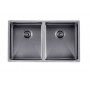 Aqu Gun Metal Handmade Double Bowls Kitchen Sink 820* 457*230